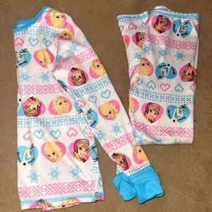 Disney, Disney pajamas, Girls 4t, 4t pajamas, Frozen Olaf Anna elsa, 2 pc pjs